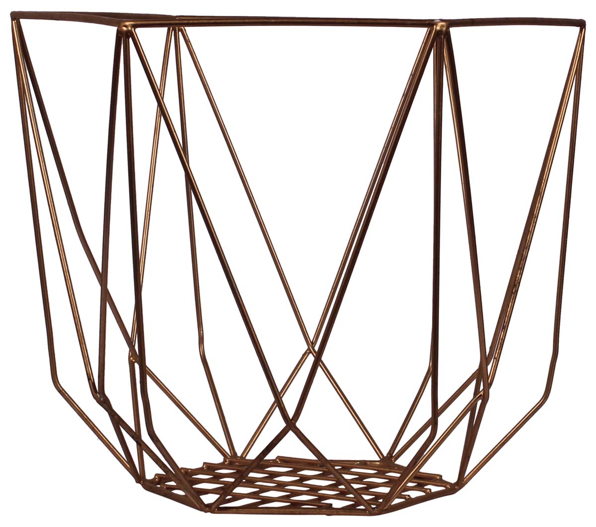 Hexagon Shaped Pot Stand – Cast in Iron – Golden Color Finish – 3D Geometric Design – Indoor / Outdoor Home Décor - Buy in Bulk Wholesale